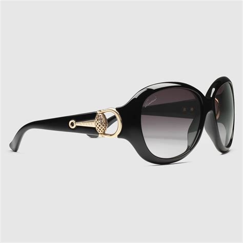 gucci oval-frame horsebit sunglasses|gucci 50mm round sunglasses.